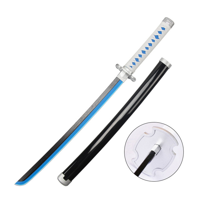 Monenjoy 鬼滅の刃 日輪刀 鬼狩り 我妻 善逸 77cm　グッズ 剣戟奇譚 竈門 和風 大正時代 子供用 コスプレ 舞台 おもちゃ 木 イベント 祭り - Monenjoy