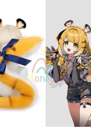 Monenjoy　ゼンレゼンレスゾーンゼロ　フーフー　耳飾り　虎尻尾　コスプレ衣装　橘福福　ロリータ風　ゼンゼロ／ZZZ　イベントGS1435