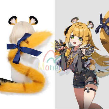 ต่างหู Monenjoy Zenre/Zenless Zone Zero Fufu และชุดคอสเพลย์ Tiger Tail โดย Fukufuku Tachibana สไตล์โลลิต้า งาน Zen Zero/ZZZ GS1435 