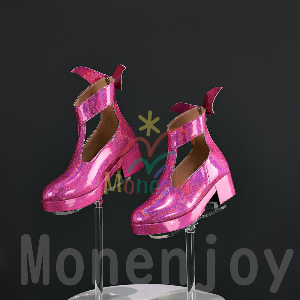 Monenjoy　名探偵プリキュア 小林 みくる 　シューズ　ブーツ　ピンク色　キュアミスティック　靴　イベント舞台対応 MONENJOY
