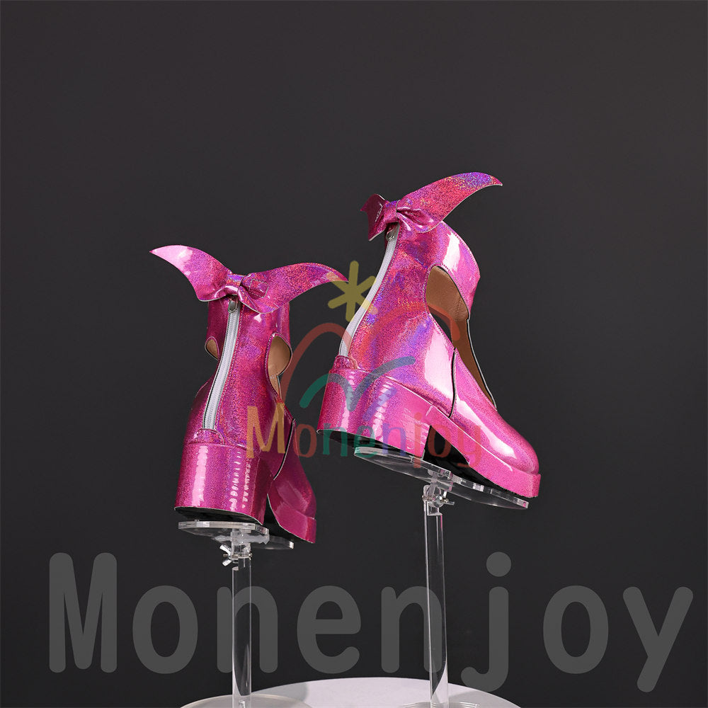 Monenjoy　名探偵プリキュア 小林 みくる 　シューズ　ブーツ　ピンク色　キュアミスティック　靴　イベント舞台対応 MONENJOY