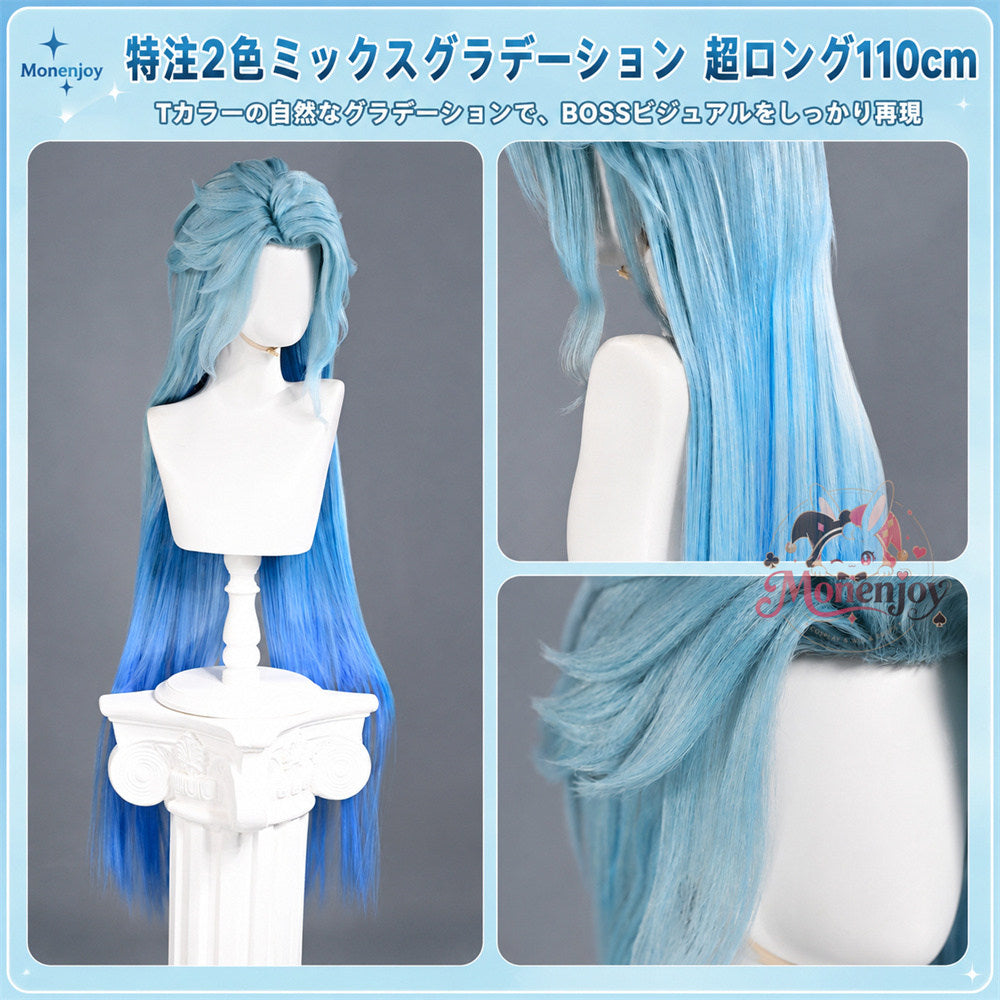 Monenjoy　原神　 博士　ドットーレ　コスプレ道具 ファデュイの執行　ウィッグ　110cm　カツラ　耐熱ウィッグ　イベント舞台対応 MONENJOY