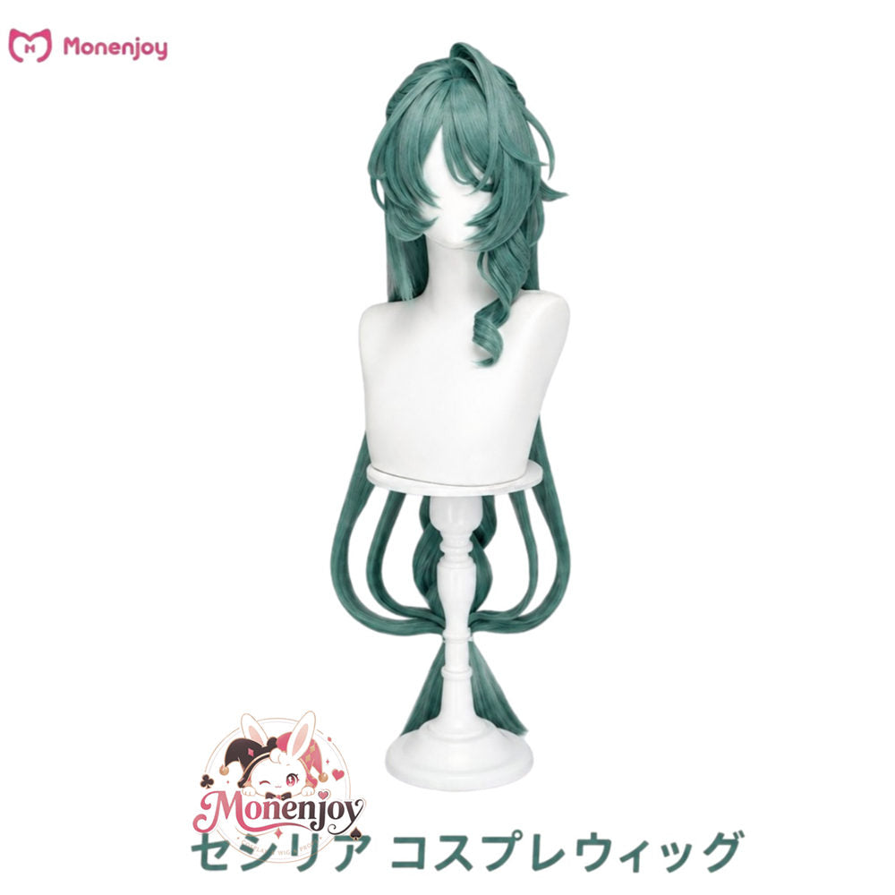 Monenjoy ゼンレスゾーンゼロ Cecilia セシリア  ウィッグ　カツラ　120cm　コスプレ道具 Zenless Zone Zero 　耐熱ウィッグ　アクセサリー Monenjoy