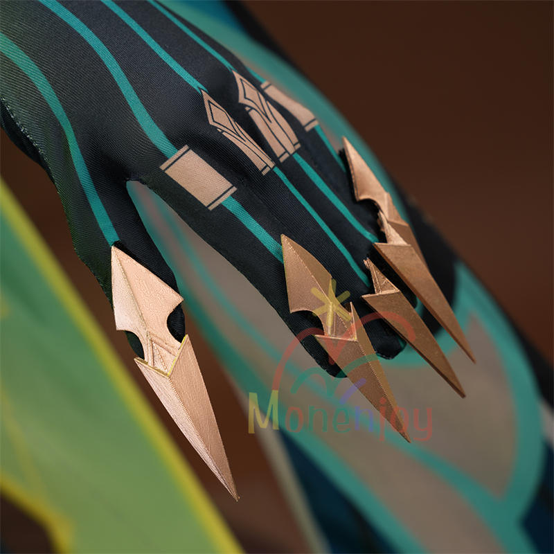 Monenjoy 原神 ネフェル コスプレ衣装　Nefer 　ベルベット生地 3d樹脂製パーツ　ナドクライ / 秘聞の館　コスチューム　耳飾り付