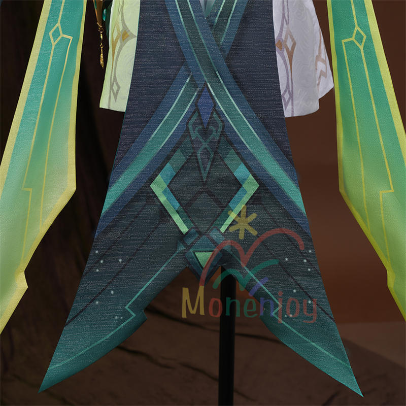 Monenjoy 原神 ネフェル コスプレ衣装　Nefer 　ベルベット生地 3d樹脂製パーツ　ナドクライ / 秘聞の館　コスチューム　耳飾り付