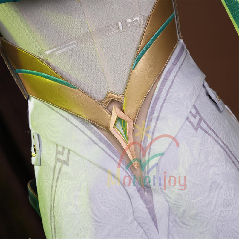 Monenjoy 原神 ネフェル コスプレ衣装　Nefer 　ベルベット生地 3d樹脂製パーツ　ナドクライ / 秘聞の館　コスチューム　耳飾り付