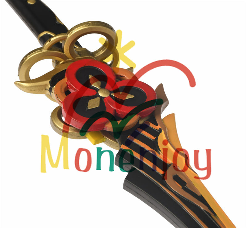 Monenjoy 原神　千織モチーフ武器　有楽御簾切　106cm 70cm コスプレ道具　PU製　刀　片手剣の星5武器レプリカ　 - Monenjoy