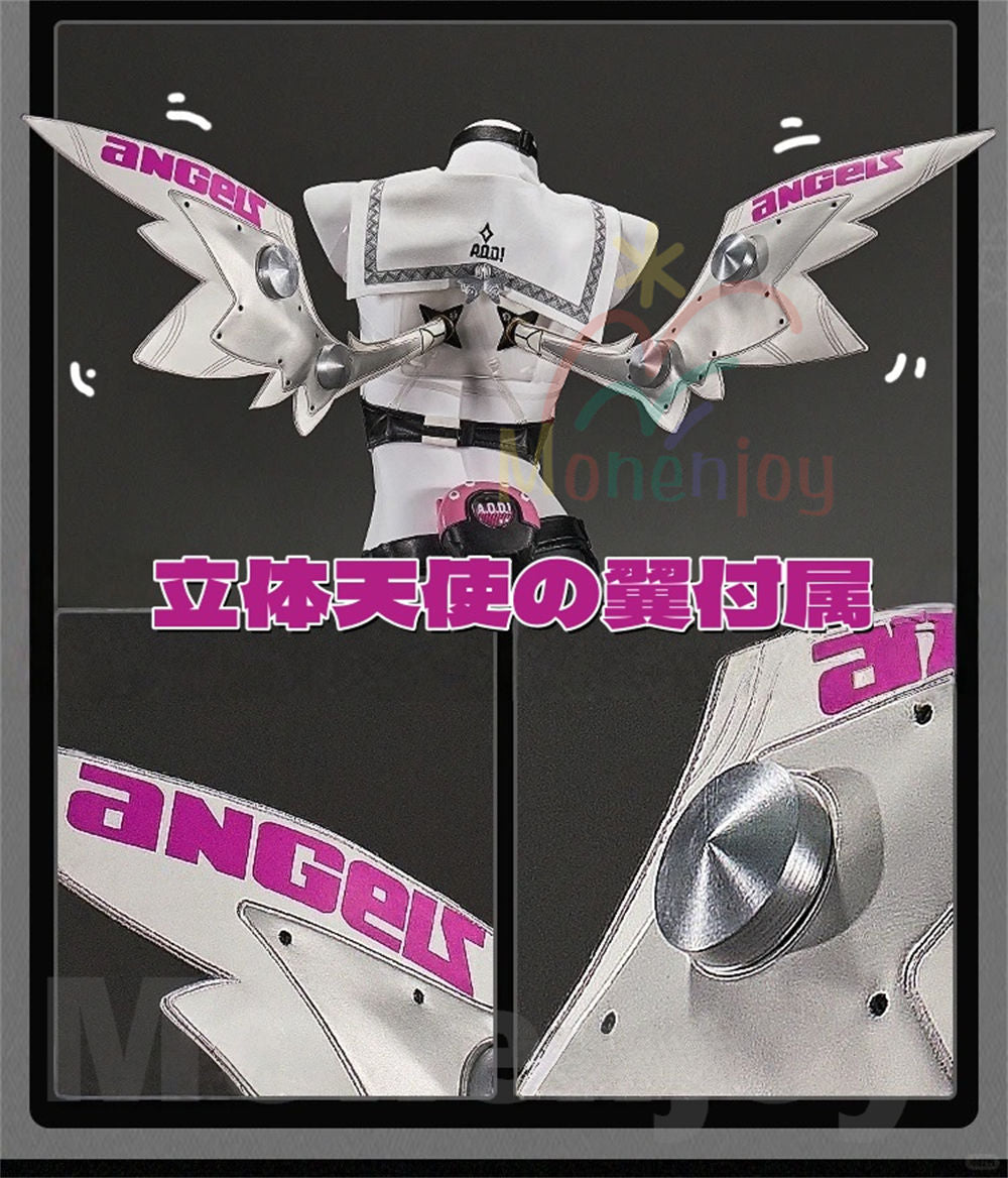 Monenjoy　ゼンゼロ 南宮羽 ラプソディ・ミューズ 　コスプレ衣装　タトゥーシール付き＋翼付　コスチューム　豪華セット　イベント MONENJOY