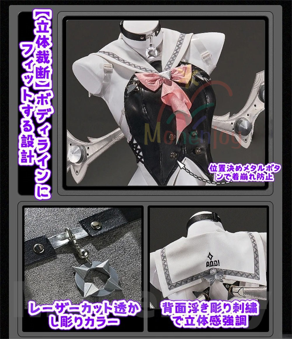 Monenjoy　ゼンゼロ 南宮羽 ラプソディ・ミューズ 　コスプレ衣装　タトゥーシール付き＋翼付　コスチューム　豪華セット　イベント MONENJOY
