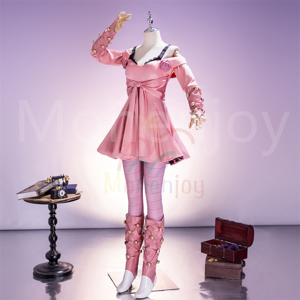 Monenjoy　ジョジョ Part7 ルーシー・スティール 　コスプレ衣装　イベント　ジョジョの奇妙な冒険　　サテン生地　コスチューム MONENJOY