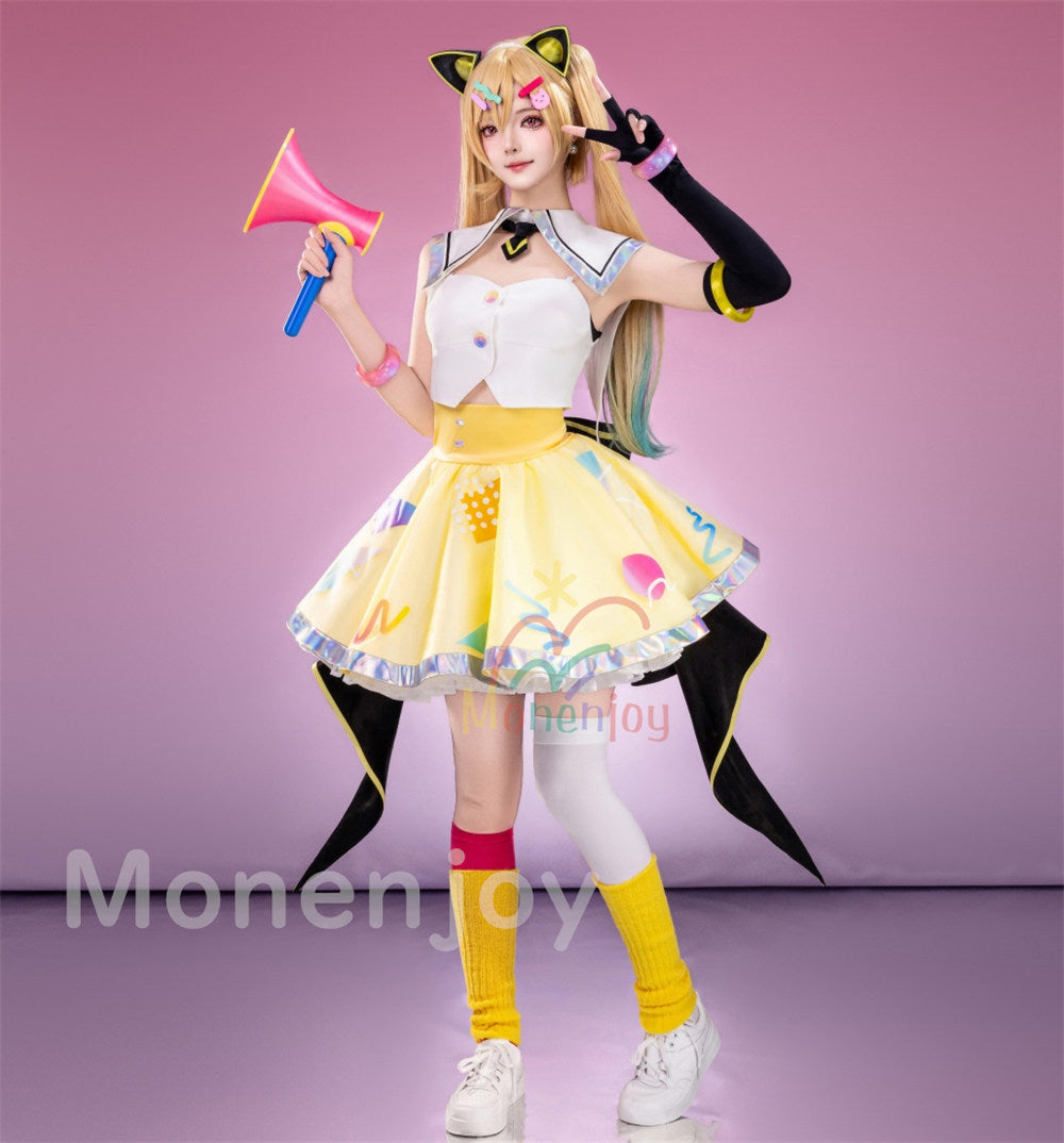 Monenjoy　バンドリ！ ゆめ∞みた 仲町あられ コスプレ衣装　 夢限大みゅーたいぷ　コスチューム　イベント　仮装　ライブ服　 Monenjoy