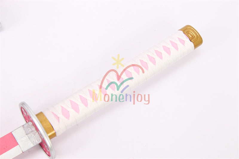 Monenjoy　鬼滅の刃 栗花落 カナヲ 日輪刀　コスプレ道具　日本刀　104cm　ピンク色　 狩り つゆり かなお　鬼殺隊の女剣士 花の呼吸 　武器モデル　レプリカ　ハロウィン