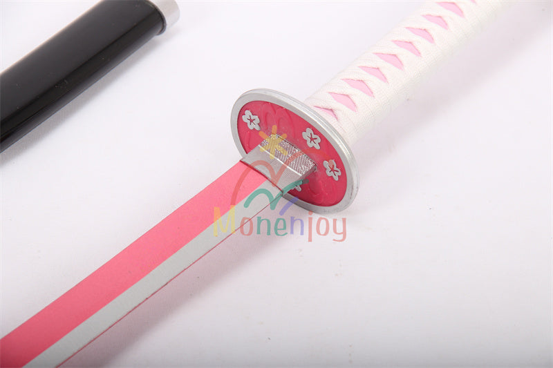 Monenjoy　鬼滅の刃 栗花落 カナヲ 日輪刀　コスプレ道具　日本刀　104cm　ピンク色　 狩り つゆり かなお　鬼殺隊の女剣士 花の呼吸 　武器モデル　レプリカ　ハロウィン