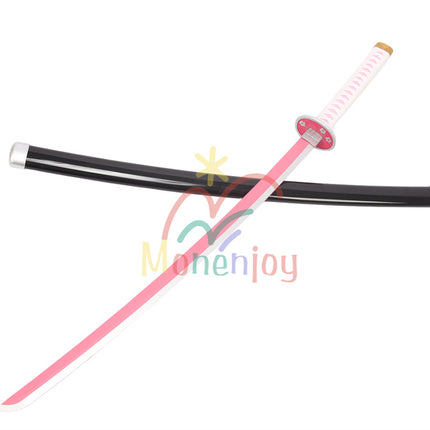 Monenjoy　鬼滅の刃 栗花落 カナヲ 日輪刀　コスプレ道具　日本刀　104cm　ピンク色　 狩り つゆり かなお　鬼殺隊の女剣士 花の呼吸 　武器モデル　レプリカ　ハロウィン