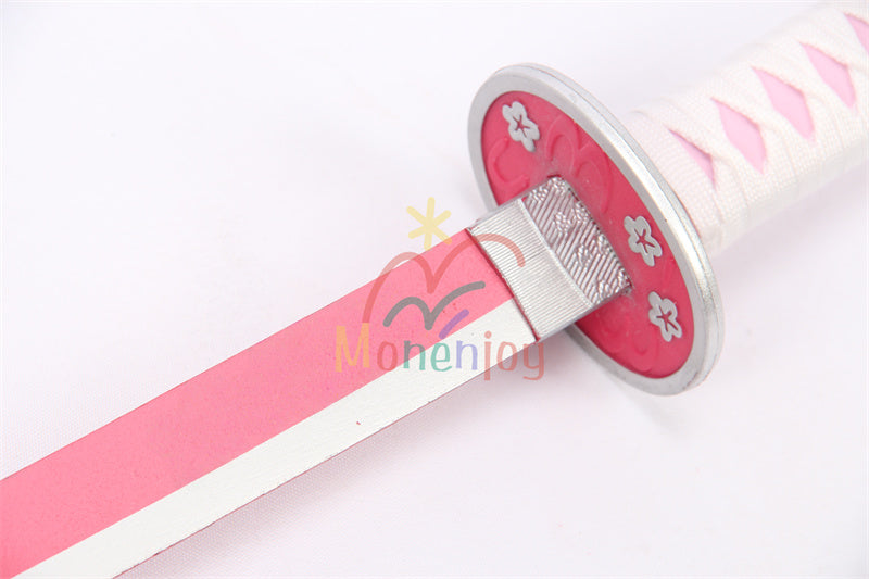 Monenjoy　鬼滅の刃 栗花落 カナヲ 日輪刀　コスプレ道具　日本刀　104cm　ピンク色　 狩り つゆり かなお　鬼殺隊の女剣士 花の呼吸 　武器モデル　レプリカ　ハロウィン