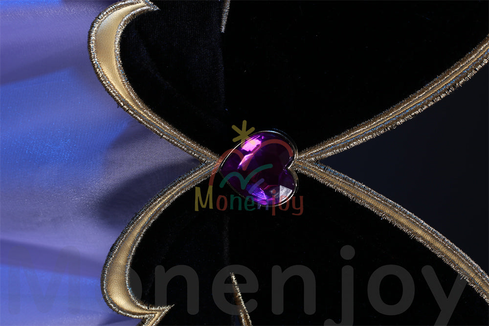 Monenjoy　名探偵プリキュア　森亜るるか コスプレ衣装　キュアアルカナ・シャドウ　ドレス　コスチューム　ベルベット生地　髪飾付 Monenjoy