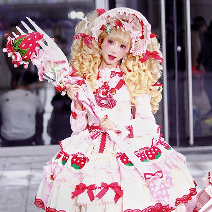 Monenjoy　ロリータ風　いちご　法杖　コスプレ道具　可愛い　撮影道具　超大サイズ　手作り　工芸品　GS1205 - Monenjoy