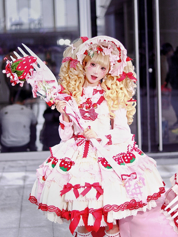 Monenjoy　ロリータ風　いちご　法杖　コスプレ道具　可愛い　撮影道具　超大サイズ　手作り　工芸品　GS1205 - Monenjoy