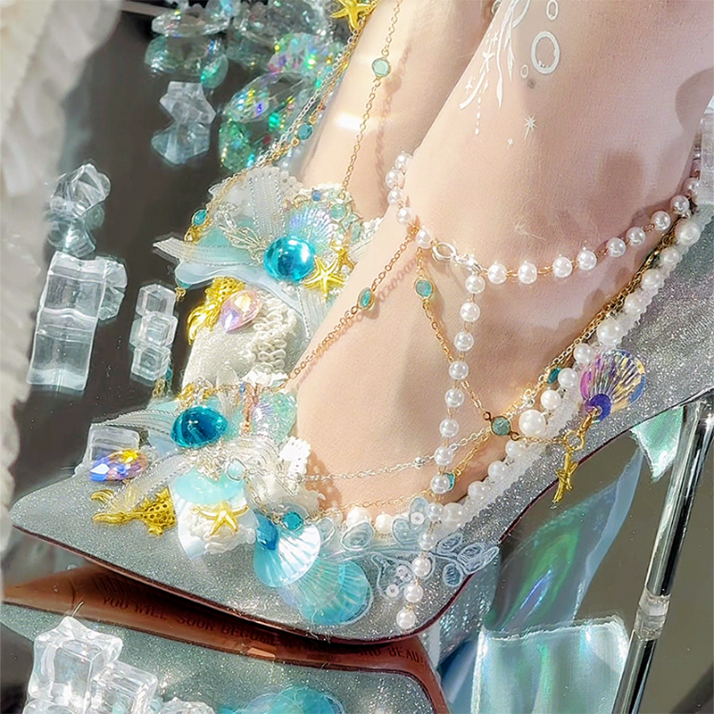 Monenjoy　恋と深空　ホムラ　ロリータ　ヒールパンプス　シューズ　成人式　かわいい　果てしなき海に沈む　限定版　イベント　GS1200 - Monenjoy