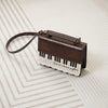 Monenjoy キレカジ風　ピアノ刺繍リュックサック  ハンドバッグ　ミニシュルダーバッグ　ミニバッグ ブロンズ色GSbag001
