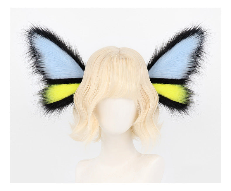 Monenjoy　胡蝶髪飾り　耳飾り　蝶のリボン　飾れる髪飾り　ふわふわ　アクセサリー　コスプレ道具　ハロウィン　GS1155 - Monenjoy