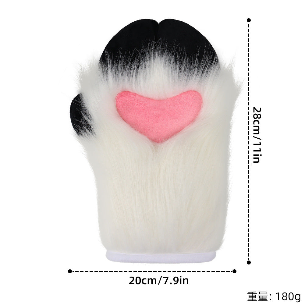 Monenjoy　ファースーツ 着ぐるみ　羊の着ぐるみ　ひつじ爪　手袋　アクセサリー　イベント　コスプレ衣装 もふもふ 動物 擬人観 獣人 GS1161 - Monenjoy