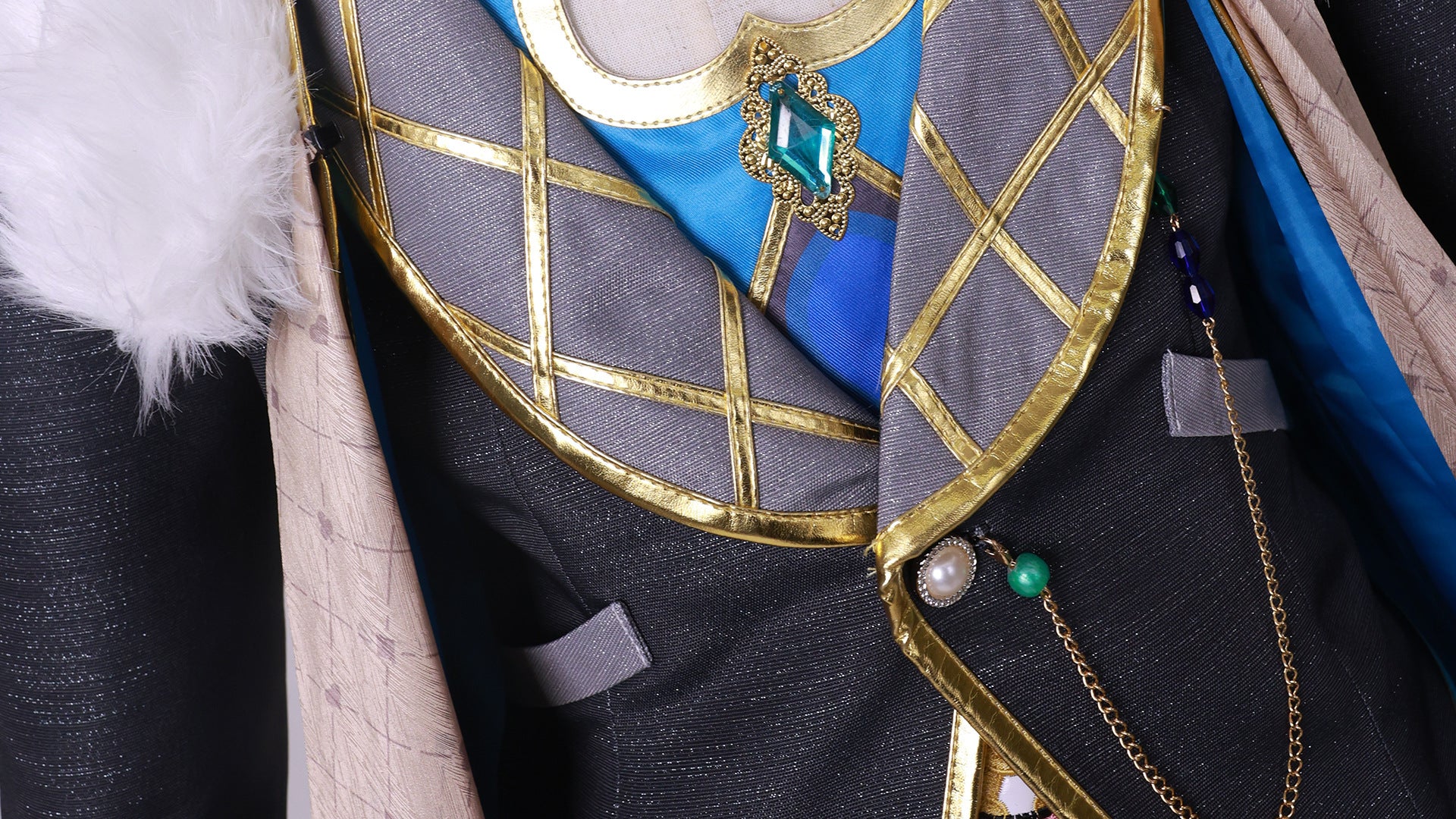 Monenjoy 崩壊スターレイル アベンチュリン コスプレ衣装　眼鏡＋指輪＋腕時計+タトゥーシール付　コイン道具3枚贈り　イベント　博戯の砂金石　仮装　ハロウィン - Monenjoy