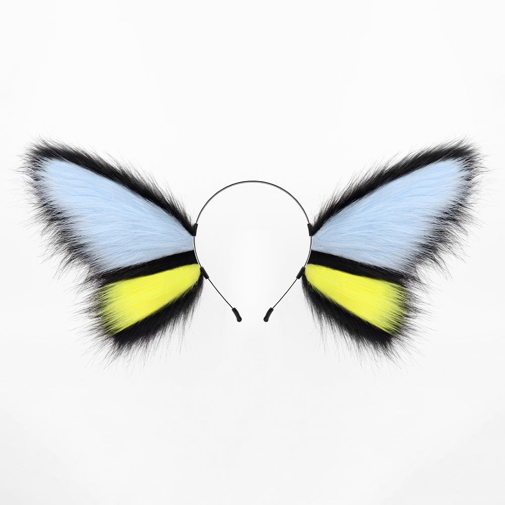 Monenjoy　胡蝶髪飾り　耳飾り　蝶のリボン　飾れる髪飾り　ふわふわ　アクセサリー　コスプレ道具　ハロウィン　GS1155 - Monenjoy