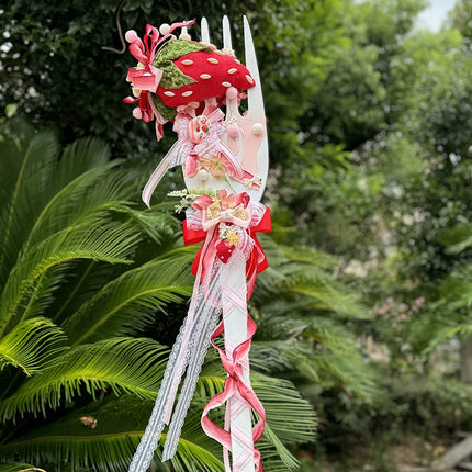 Monenjoy　ロリータ風　いちご　法杖　コスプレ道具　可愛い　撮影道具　超大サイズ　手作り　工芸品　GS1205 - Monenjoy
