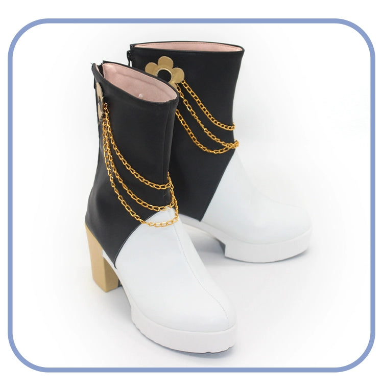 Monenjoy　KPOPガールズ! デーモン・ハンターズ　HUNTRX 　Mira　ロングブーツ　靴　ミラ　シューズ　コスプレ衣装　舞台服　ライブ服　KPop Demon Hunters