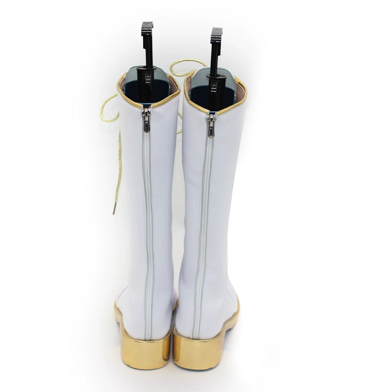 Monenjoy　KPOPガールズ! デーモン・ハンターズ　 ルミ　 ロングブーツ　靴 ゾーイ　ミラ　白色　コスプレ衣装　舞台服　ライブ服　KPop Demon Hunters