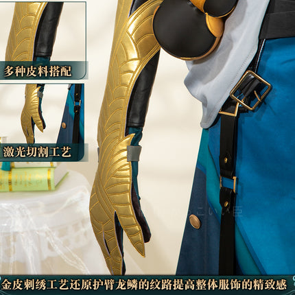 Monenjoy 鳴潮 コスプレ衣装　忌炎（きえん）コスチューム　イヤリング付　イベント　仮装　戦闘服　カッコイイ　 - Monenjoy