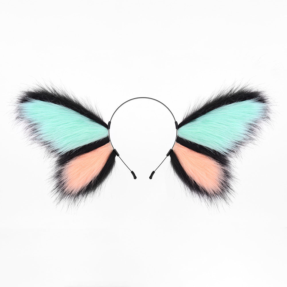 Monenjoy　胡蝶髪飾り　耳飾り　蝶のリボン　飾れる髪飾り　ふわふわ　アクセサリー　コスプレ道具　ハロウィン　GS1155 - Monenjoy