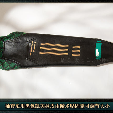 Monenjoy 鳴潮 コスプレ衣装　忌炎（きえん）コスチューム　イヤリング付　イベント　仮装　戦闘服　カッコイイ　 - Monenjoy