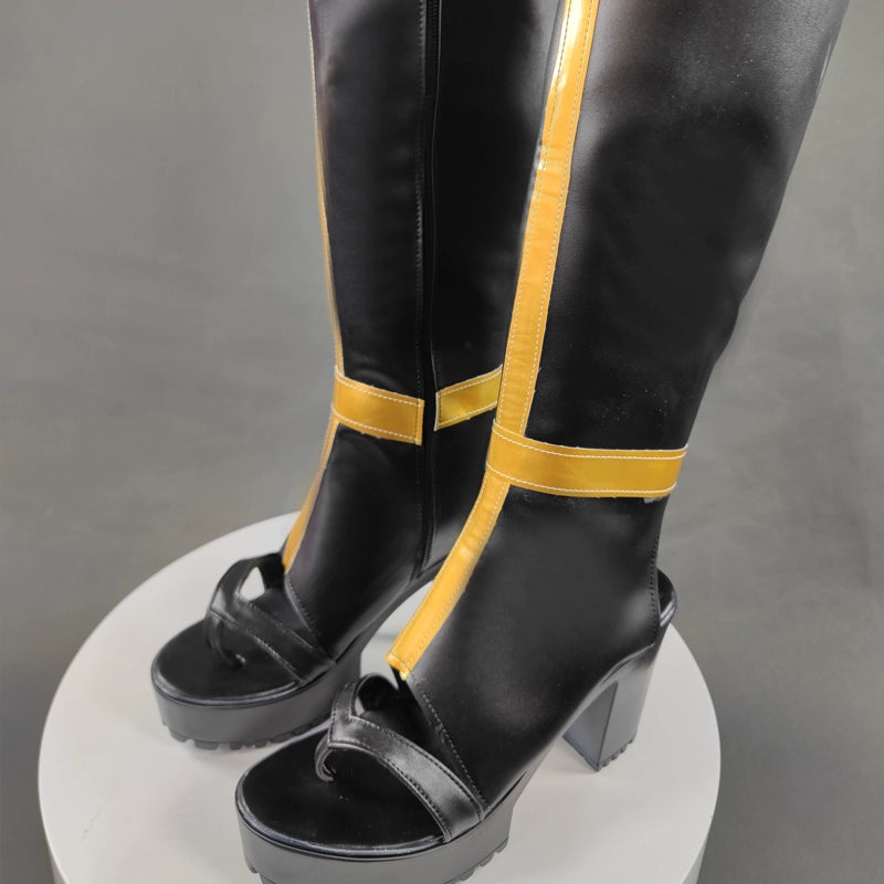 Monenjoy　刀剣乱舞ONLINE　 刀剣男士　鶴丸国永　シューズ　 つるまるくになが　とうらぶ　コスプレ道具　靴　ブーツGS1186 - Monenjoy