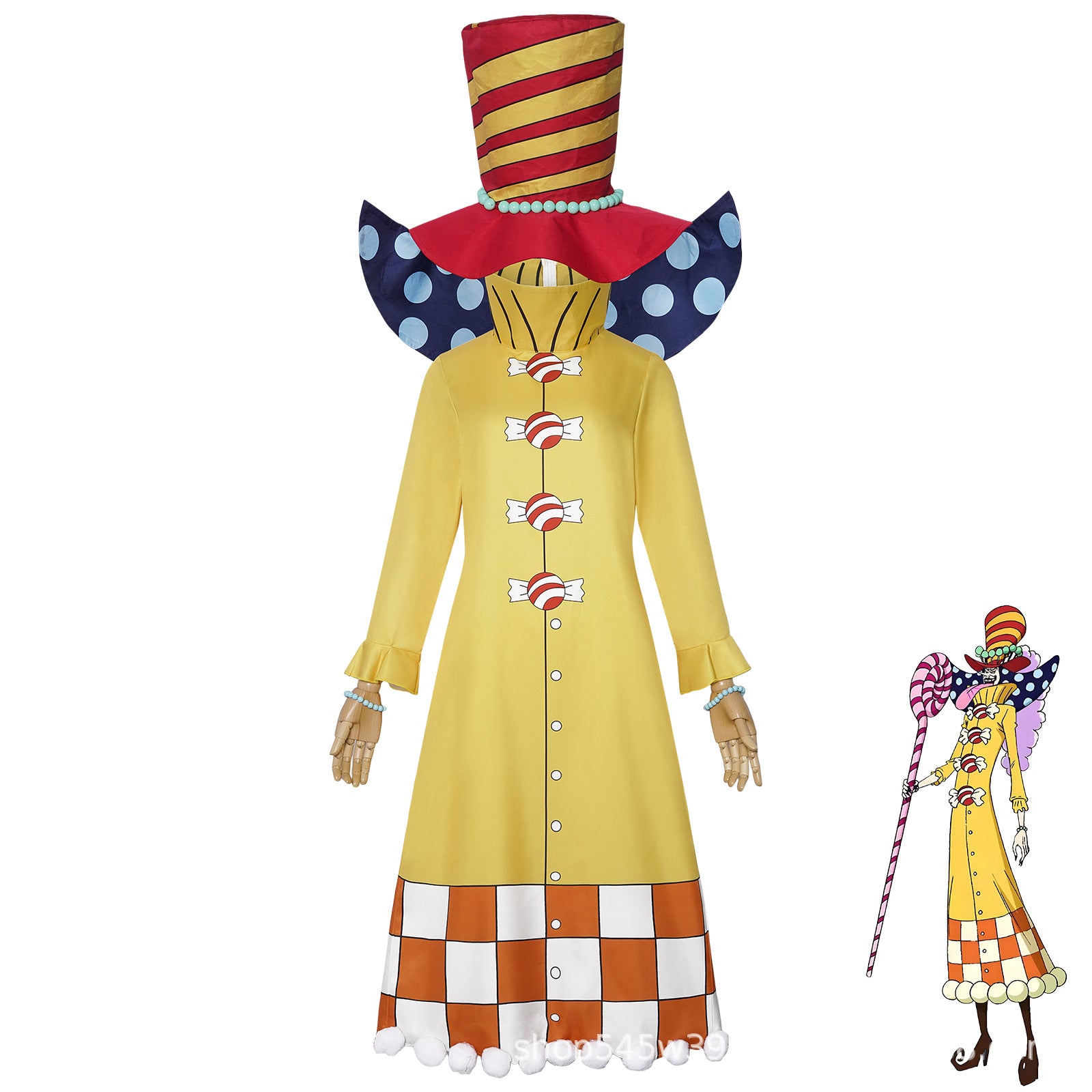 Monenjoy 　ONE PIECE 　シャーロット・ペロスペロー キャンディ大臣 コスプレ衣装　イベントGS1150 - Monenjoy