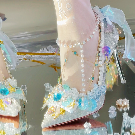 Monenjoy　恋と深空　ホムラ　ロリータ　ヒールパンプス　シューズ　成人式　かわいい　果てしなき海に沈む　限定版　イベント　GS1200