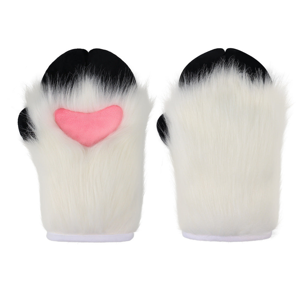 Monenjoy　ファースーツ 着ぐるみ　羊の着ぐるみ　ひつじ爪　手袋　アクセサリー　イベント　コスプレ衣装 もふもふ 動物 擬人観 獣人 GS1161 - Monenjoy