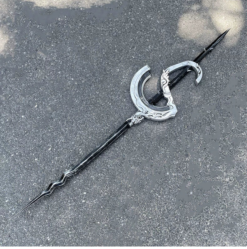 Monenjoy Arknights Lappland the Decadenza Desolate Lappland Staff 112cm PU 2-piece Set Cosplay Prop Weapon Replica Weapon