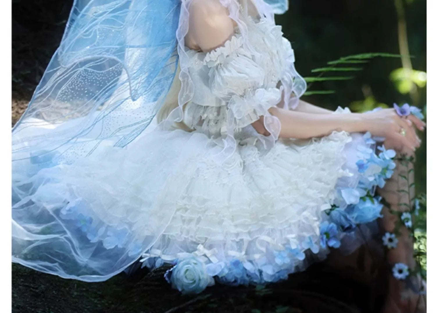 Monenjoy　ロリータ　ペチコート　花　クリノリン　バッスル　ティアードペチコート　ふわもこアンダー　ふんわり　コスプレ道具　地雷系　GS1220 - Monenjoy