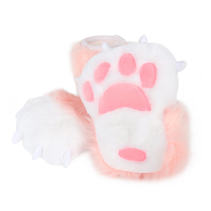 Monenjoy　ファースーツ 手 爪 肉球　もふもふ ハード てぶくろ 犬 狼 ネコ ケモノ 動物 擬人観 獣人 kigurumi Fursuit コスプレ道具 アクセサリーGS1160 - Monenjoy