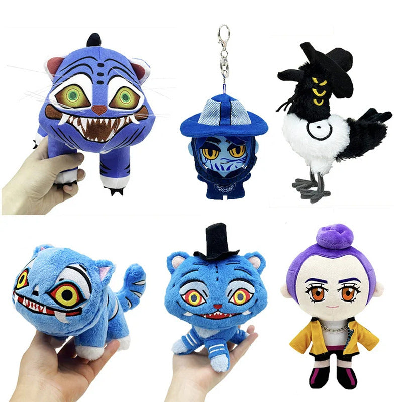 Monenjoy　映画『KPOPガールズ！デーモン・ハンターズ サジャ・ボーイズ　ぬいぐるみ　虎のドール　ブルー色　イベント　kpop demon hunters plush K-POP  アニメーション
