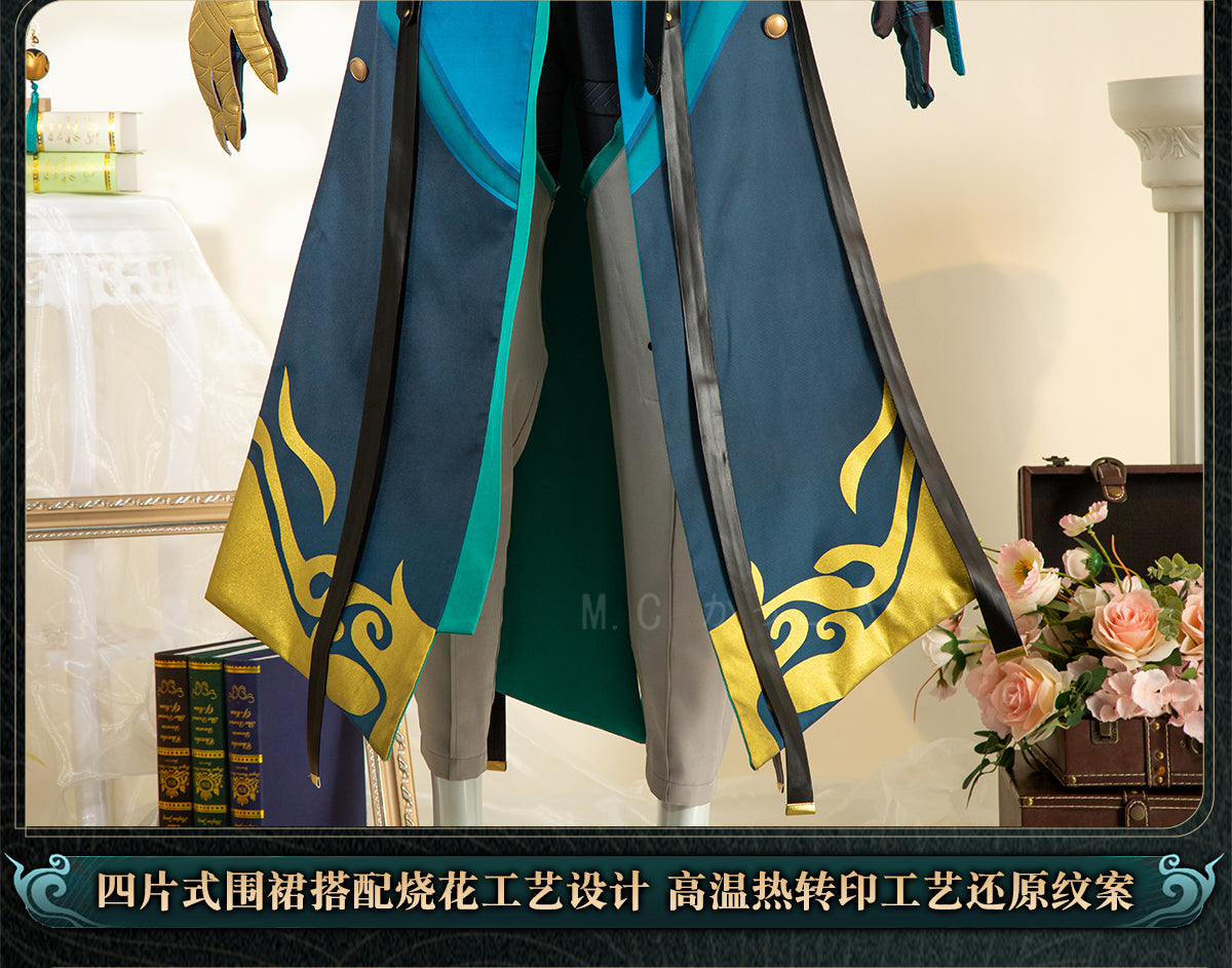 Monenjoy 鳴潮 コスプレ衣装　忌炎（きえん）コスチューム　イヤリング付　イベント　仮装　戦闘服　カッコイイ　 - Monenjoy