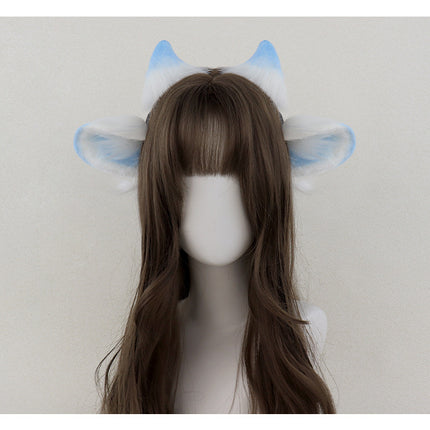 Monenjoy 　ひつじ　髪飾り　コスプレ道具　アクセサリー　イベント　カチューシャ レディース 女性 ヘアアクセサリー 髪飾り まとめ髪 羊 ひつじ 角付き 耳付き かわいい おしゃれ キュート 　GS1162 - Monenjoy
