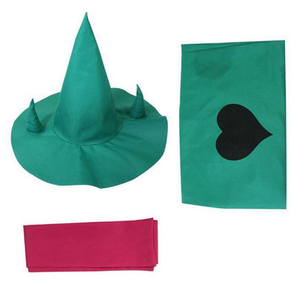 Monenjoy　DELTARUNE　ラルセイ　コスプレ衣装　ケープ　帽子付　マント　緑色　Ralsei Cosplay 　ハロウィン　舞台服　学園祭