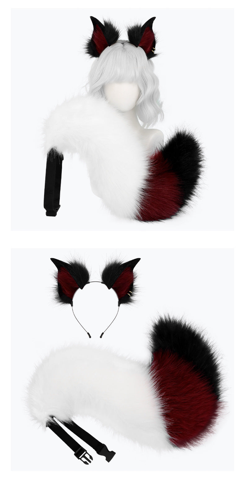 Monenjoy　陰陽師　白蔵主　妖狐　稲荷神　小物 狐耳 狼耳 狼の尻尾 コスプレ アクセサリー　コスプレ道具　髪飾り　狐耳　擬人化GS1153 - Monenjoy