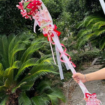 Monenjoy　ロリータ風　いちご　法杖　コスプレ道具　可愛い　撮影道具　超大サイズ　手作り　工芸品　GS1205 - Monenjoy