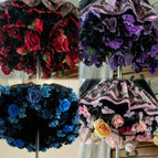 Large set (petticoat + 4-colored flowers) / Small: Maximum spread of 105cm / 35cm (2 pieces)