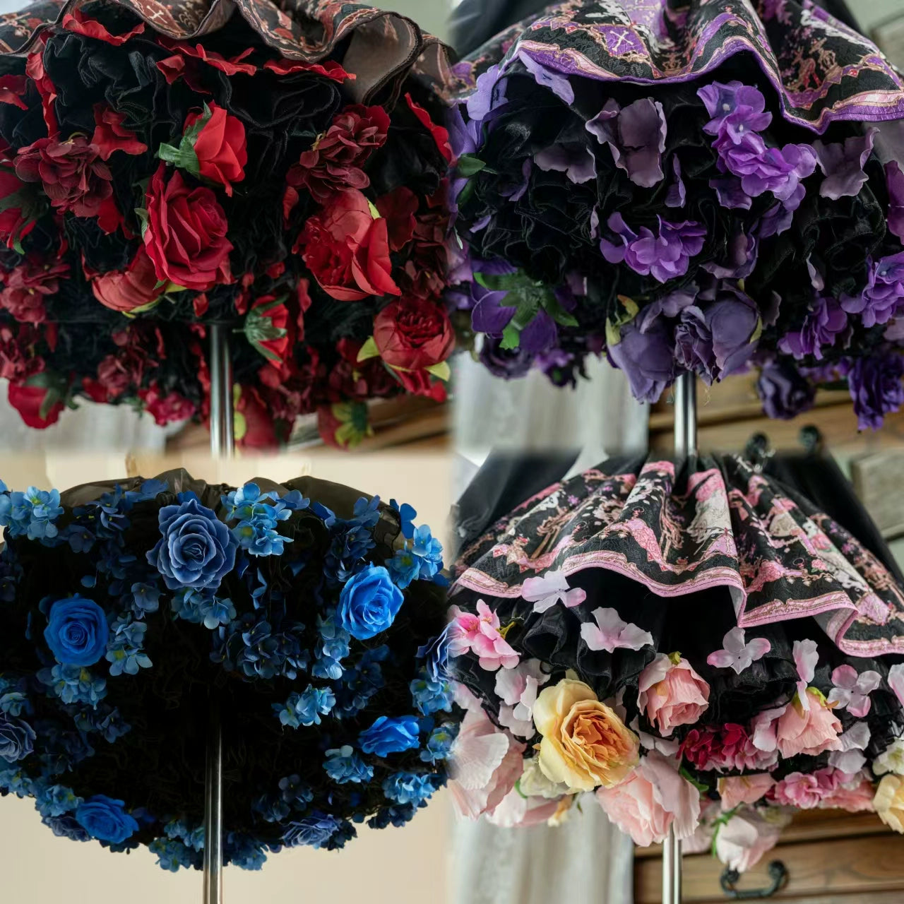 Monenjoy　ロリータ　ペチコート　花　クリノリン　バッスル　ティアードペチコート　ふわもこアンダー　ふんわり　コスプレ道具　地雷系　GS1220 - Monenjoy