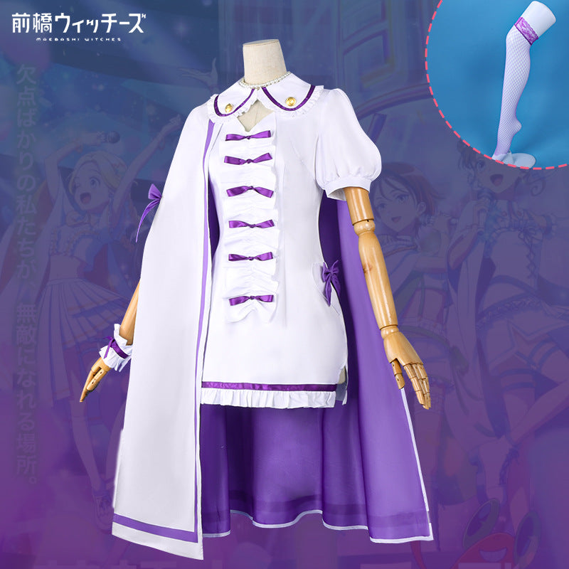 Monenjoy　前橋ウィッチーズ 新里 アズ　紫色 コスプレ衣装　ライブ服　舞台服　コスチューム　魔女　